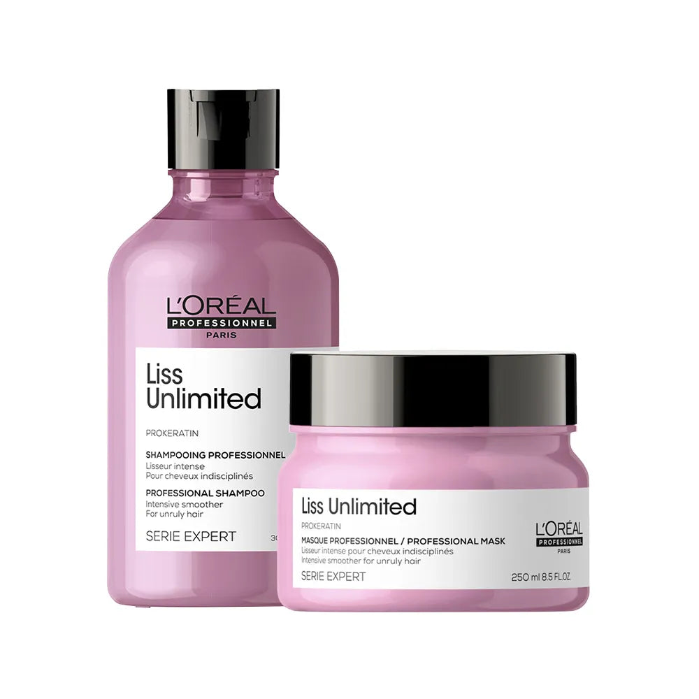 L’Oreal Serie Expert Liss Unlimited Shampoo 300ml and Mask 250ml Kit