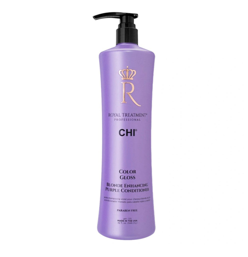 CHI Royal Treatment Color Gloss Blonde Enhancing Purple Shampoo & Conditioner 946ml