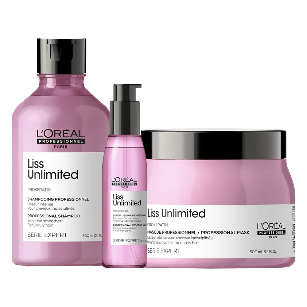 L’Oreal Serie Expert Liss Unlimited Serum, Shampoo and Mask
