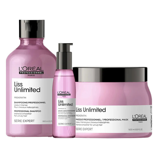 L’Oreal Serie Expert Liss Unlimited Serum, Shampoo and Mask