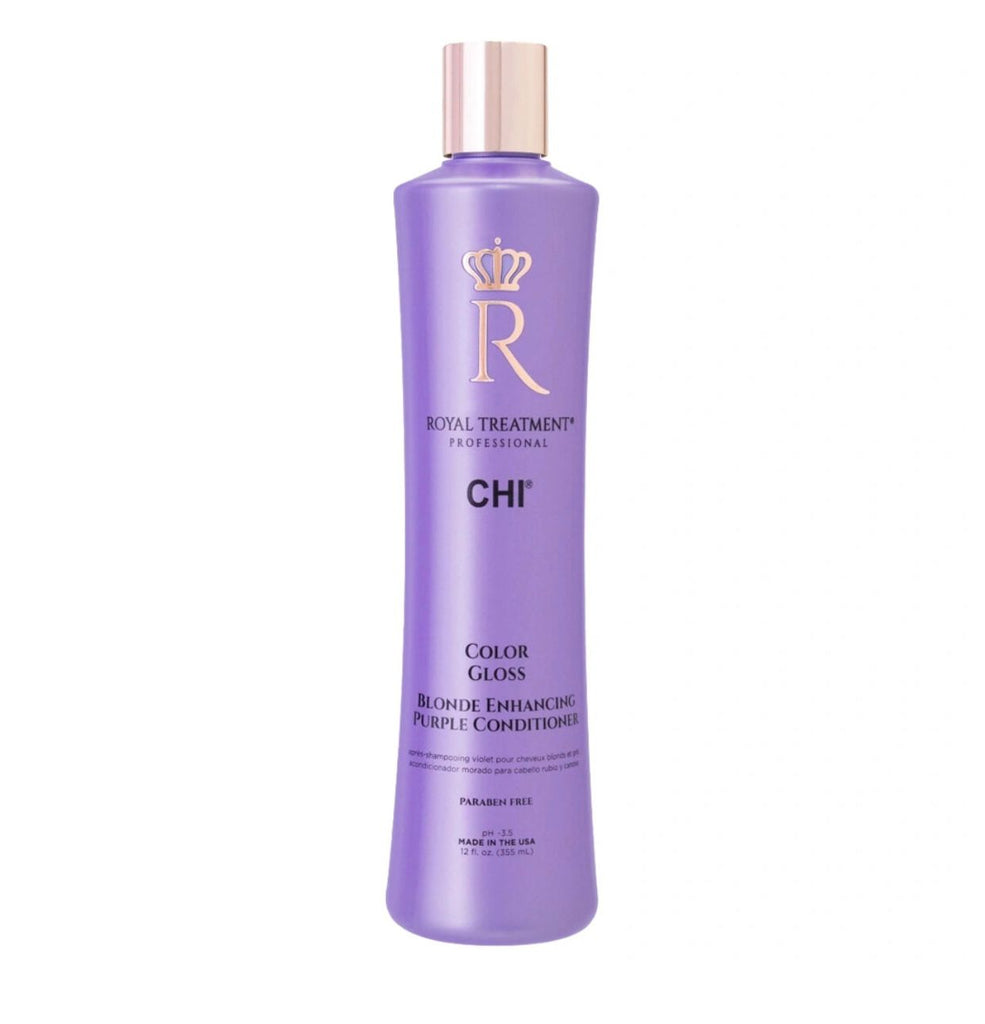 CHI Royal Treatment Color Gloss Blonde Enhancing Purple Shampoo & Conditioner 355ml