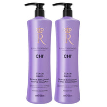 Load image into Gallery viewer, CHI Royal Treatment Color Gloss Blonde Enhancing Purple Shampoo &amp; Conditioner 946ml