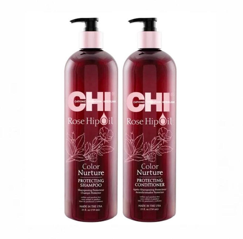CHI Rose Hip Oil Protecting Shampoo & Conditioner Kit 739ml