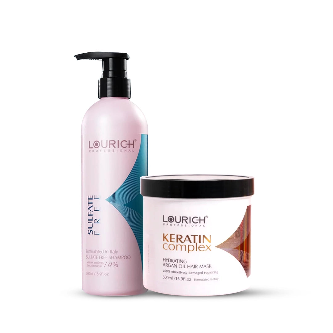 Lourich Professional Sulphate Free Shampoo & Argan Oil Mask Duo