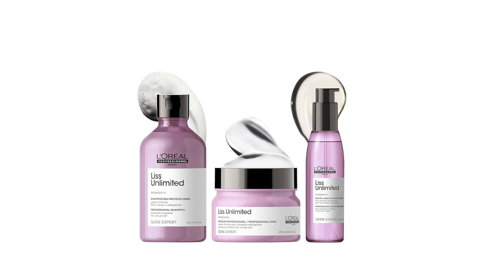 L'Oreal Professional Serie Expert Liss Unlimited Serum, Shampoo and Mask