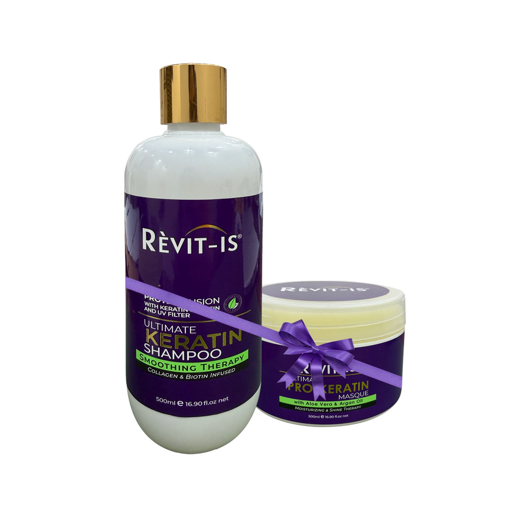 Revit-Is Ultimate Keratin Shampoo 500ml & Ultimate Pro-Keratin Masque 500ml