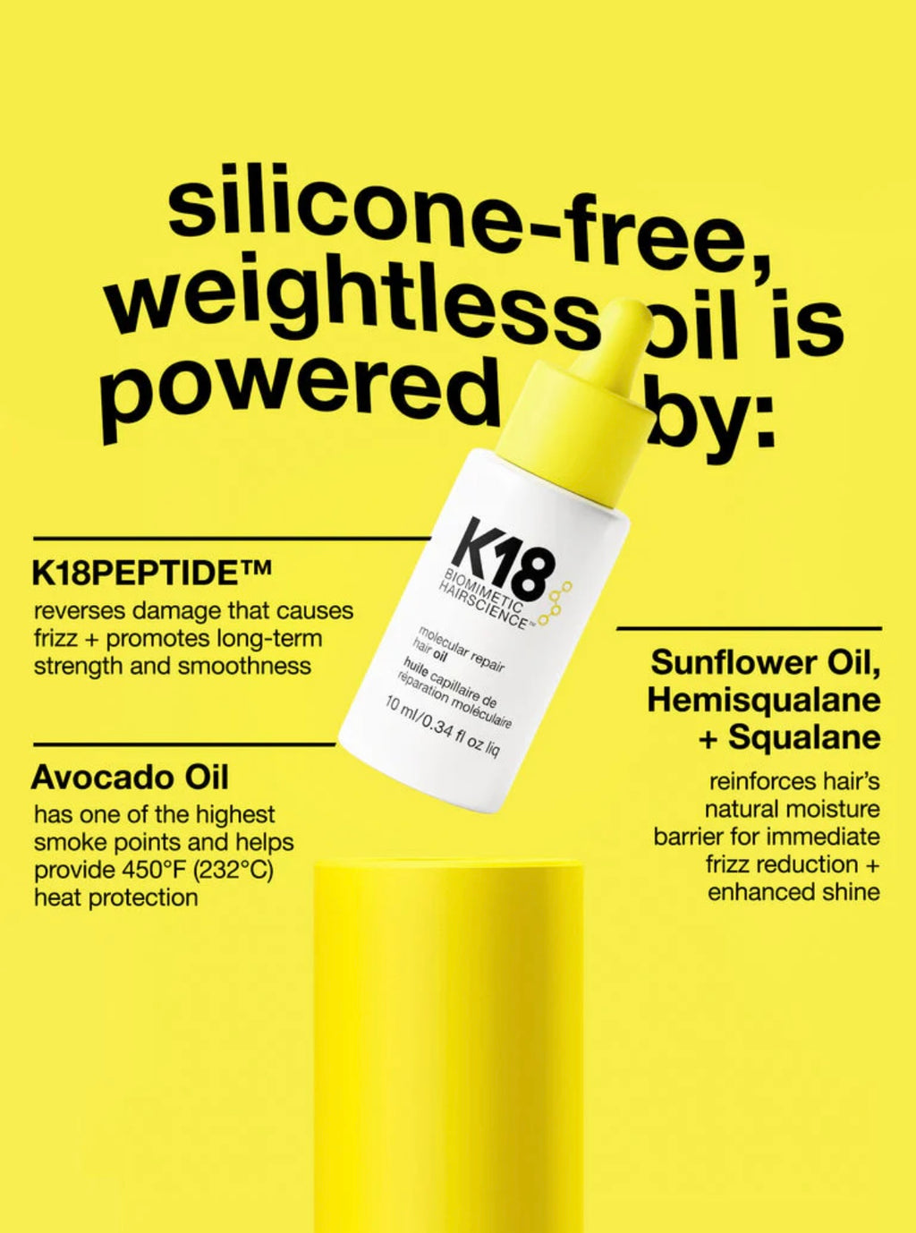 K-Eighteen Mini Molecular Repair Hair Oil 10ml
