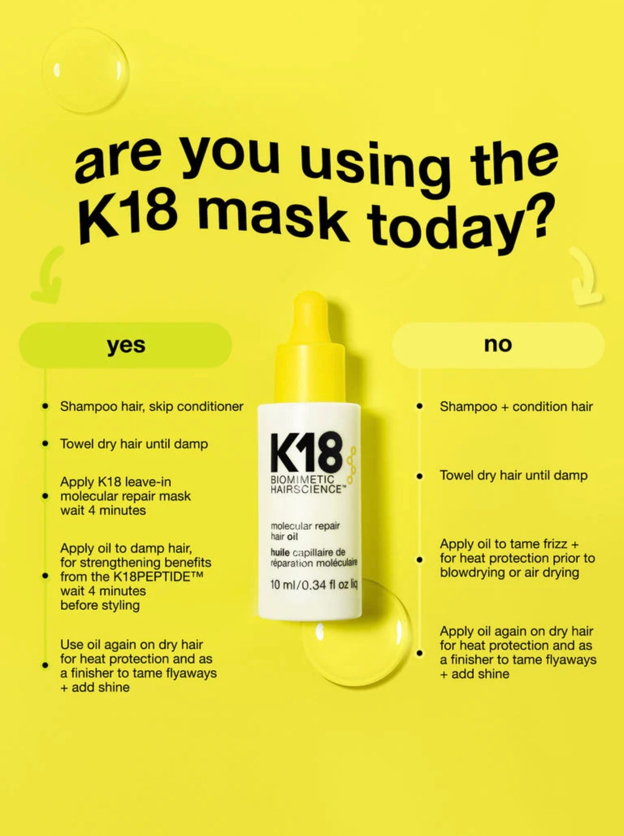 K18 Mini Molecular Repair Hair Oil 10ml