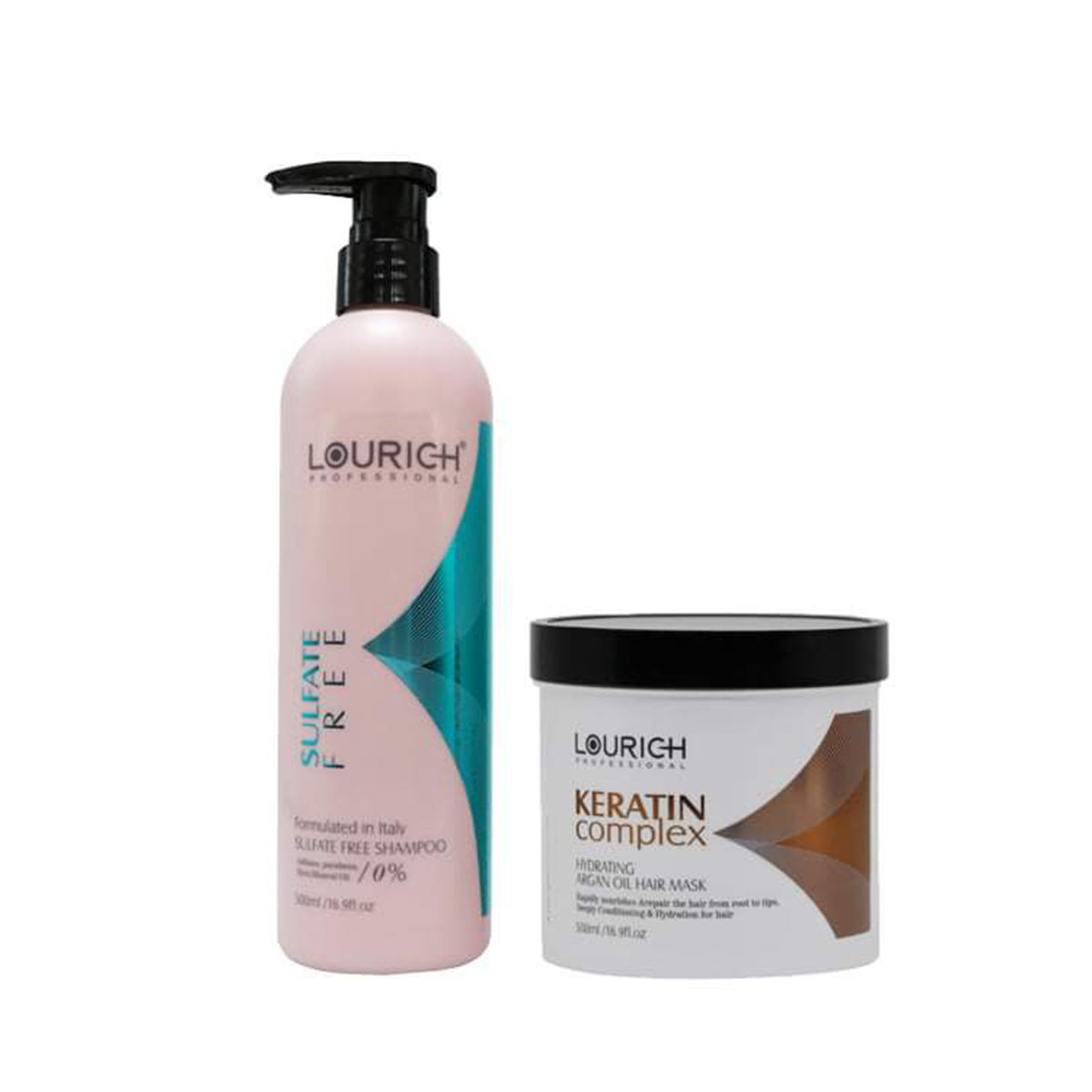 Lourich Professional Argan Oil Nutrition Shampoo & Mask 500ml Duo