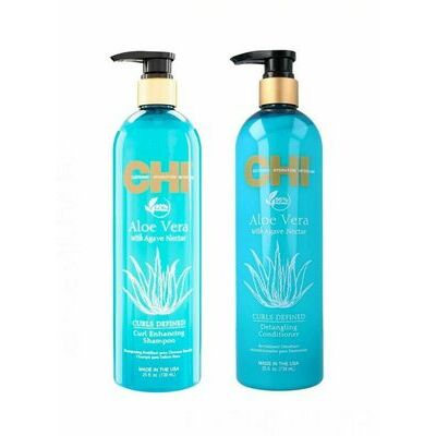 CHI Aloe Vera Curl Enhancing Shampoo & Conditioner Kit