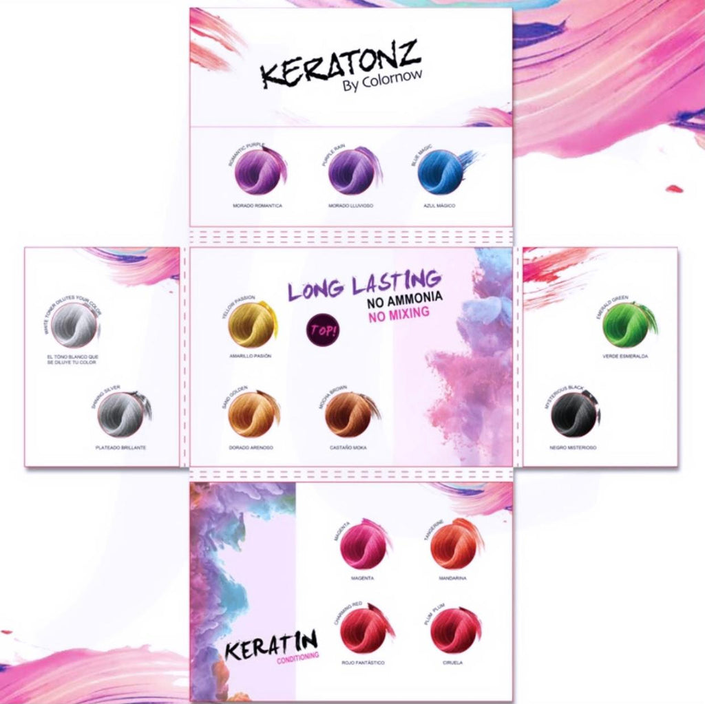 Keratonz Hair Color 180ml - Shinning Silver