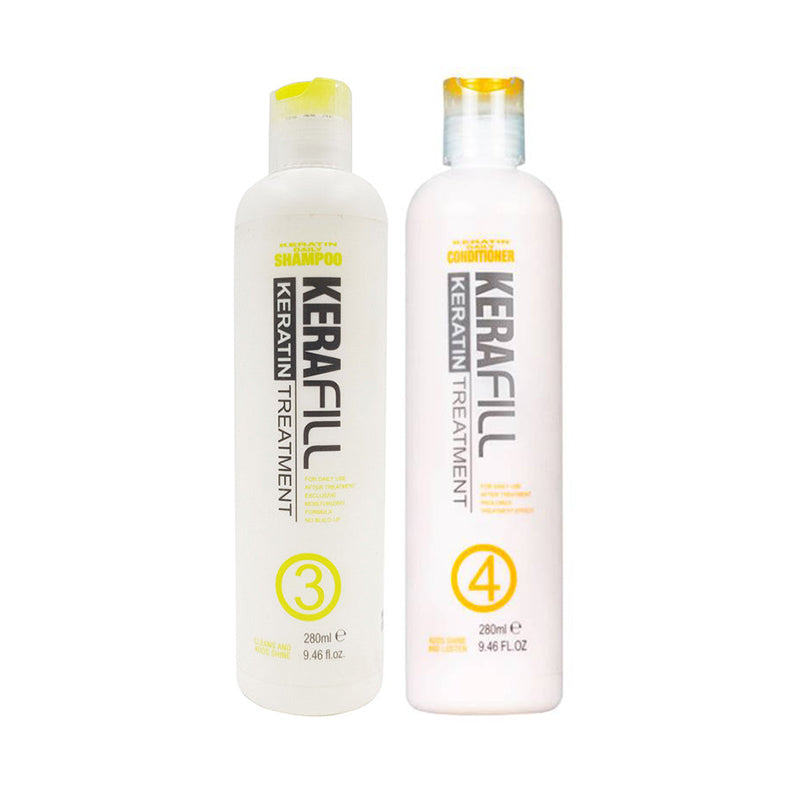 Kerafill Keratin Treatment Shampoo Conditioner Kit 280ml – Minah Cosmetics