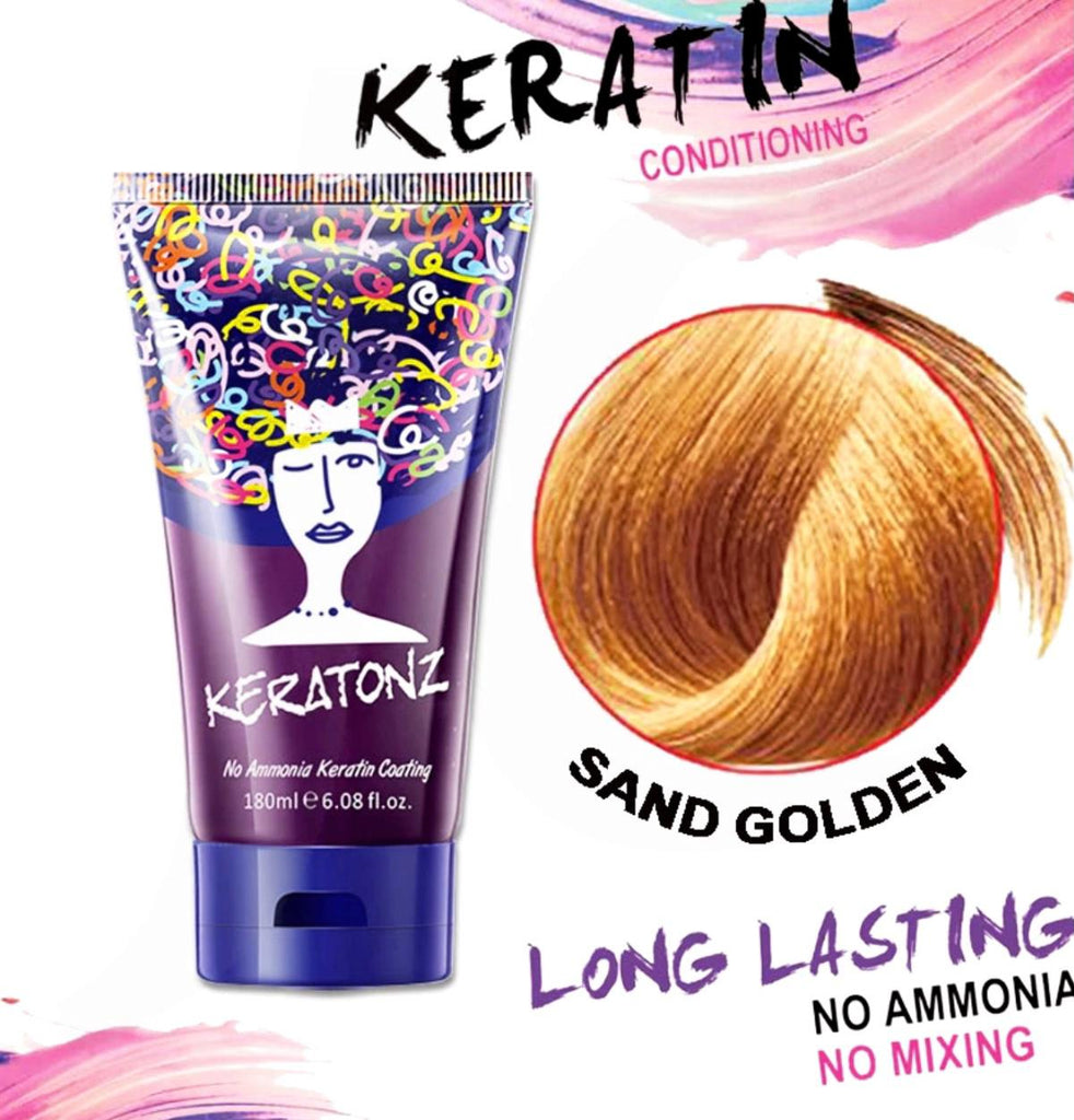 Keratonz Hair Color 180ml - Sand Golden