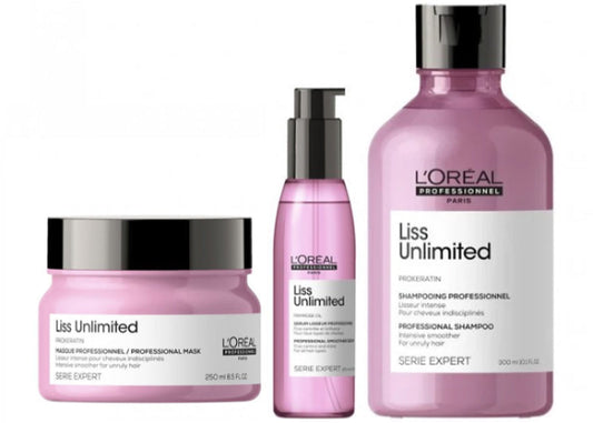 L’Oreal Serie Expert Liss Unlimited Serum, Shampoo and Mask