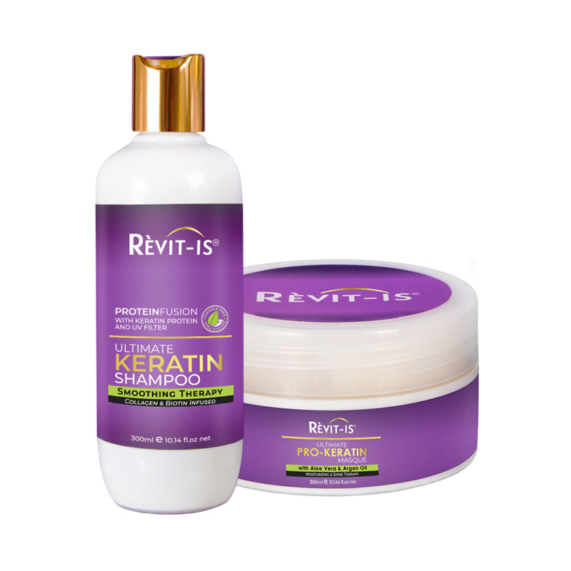 Revit-Is Ultimate Keratin Shampoo 300ml & Ultimate Pro-Keratin Masque 300ml