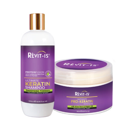 Revit-Is Ultimate Keratin Shampoo 500ml & Ultimate Pro-Keratin Masque 500ml